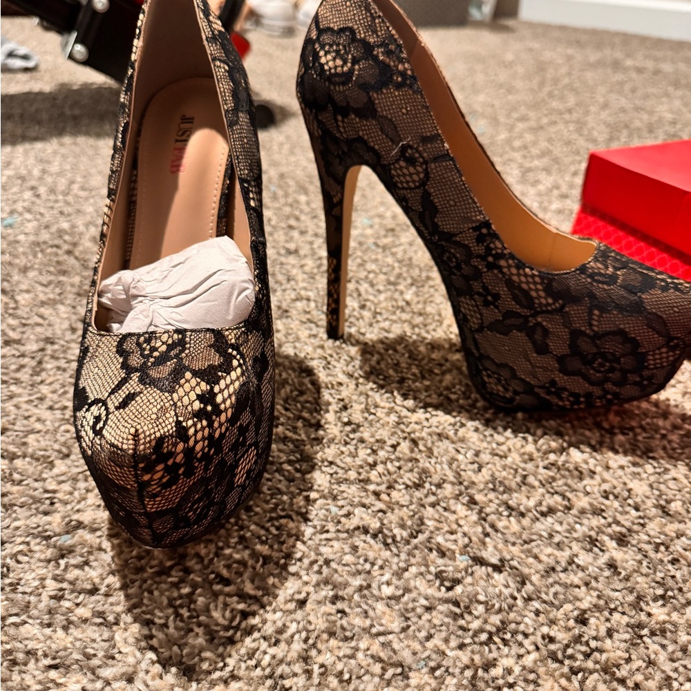 JustFab Black Chic Heels